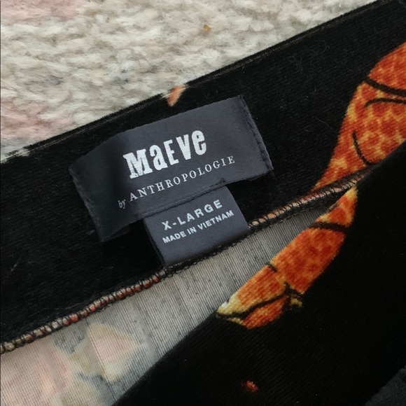 Anthropologie Maeve Montparnasse Black Velvet Skirt Sz XL Pleated Hearts Bows - Picture 8 of 8